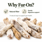 Dehydrated Rabbit Foot with Fur Dog Treat | Single-Ingredient, Natural Fiber