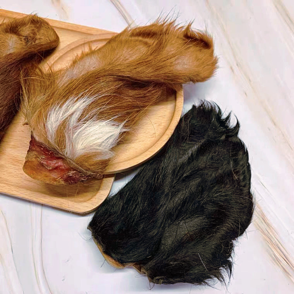 Dehydrated Cow Ear Dog Chew | Single-Ingredient, Fur-On, Natural Fiber Treat