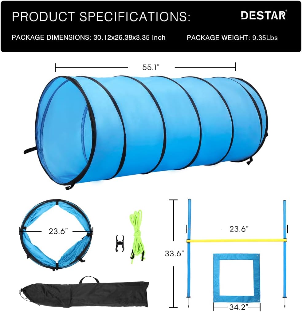 Dog Agility Equipment Pet Obstacle Training Course Kit