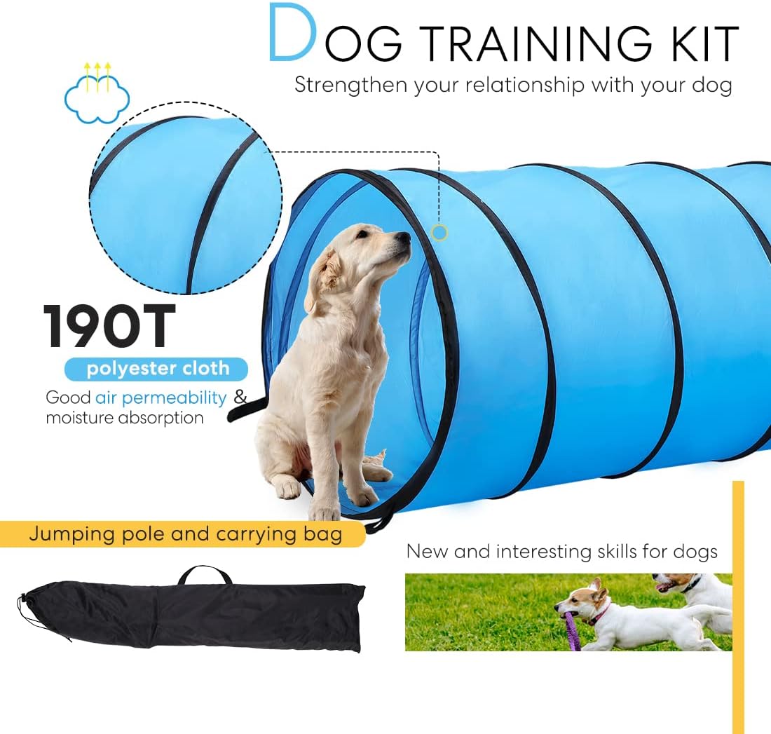 Dog Agility Equipment Pet Obstacle Training Course Kit