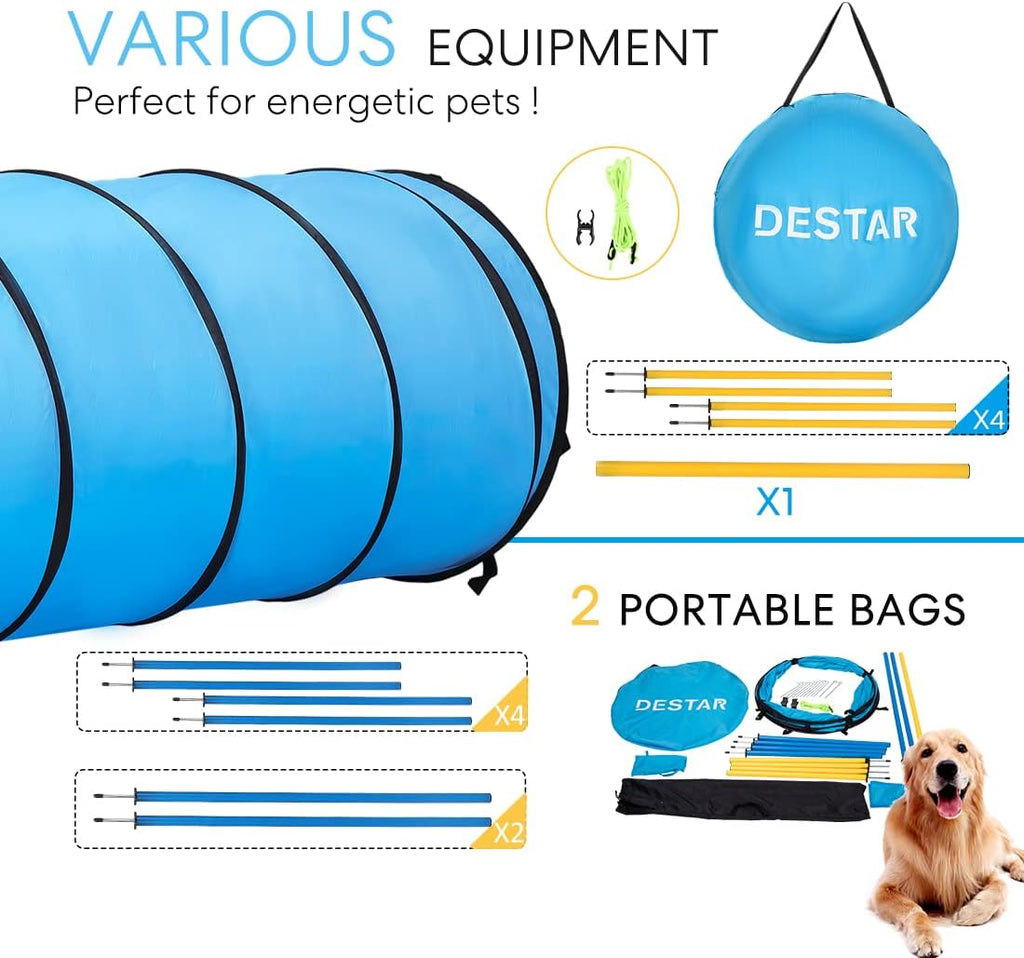Dog Agility Equipment Pet Obstacle Training Course Kit