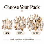 Dehydrated Rabbit Foot with Fur Dog Treat | Single-Ingredient, Natural Fiber