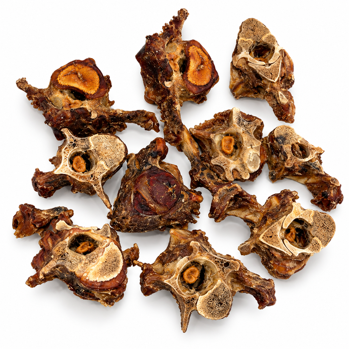 Dehydrated Beef Spine Bone Dog Chew | Single-Ingredient, Natural Segments