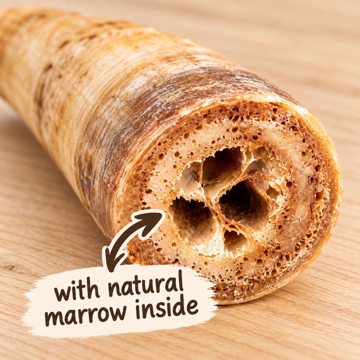 Dehydrated Beef Horn Dog Chew (Large) | Single-Ingredient, Ultra-Durable