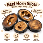 Dehydrated Beef Horn Slices Dog Chew | Single-Ingredient, Naturally Hard