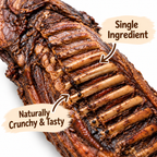Dehydrated Lamb Rib Rack Dog Chew (18") | Single-Ingredient, Crunchy Whole Cut