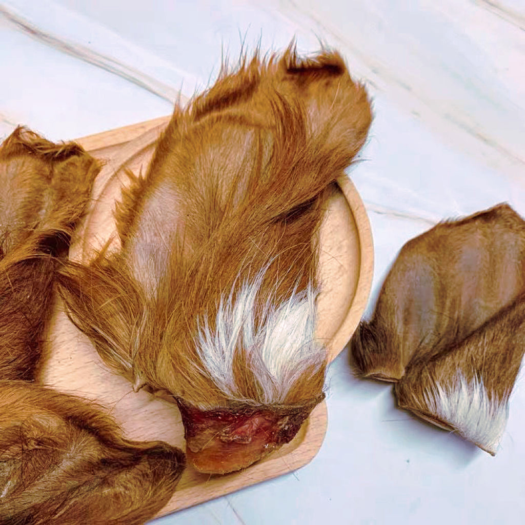 Dehydrated Cow Ear Dog Chew | Single-Ingredient, Fur-On, Natural Fiber Treat