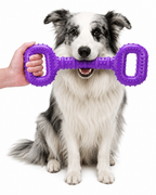 Dog Toys for Aggressive Chewers Large Breed 15 inch Interactive Dog Toy Large Long lasting Dog Toys with Convex Design Natural Rubber Tug-of-war Toy for Medium Large Dogs Tooth Clean (Purple)