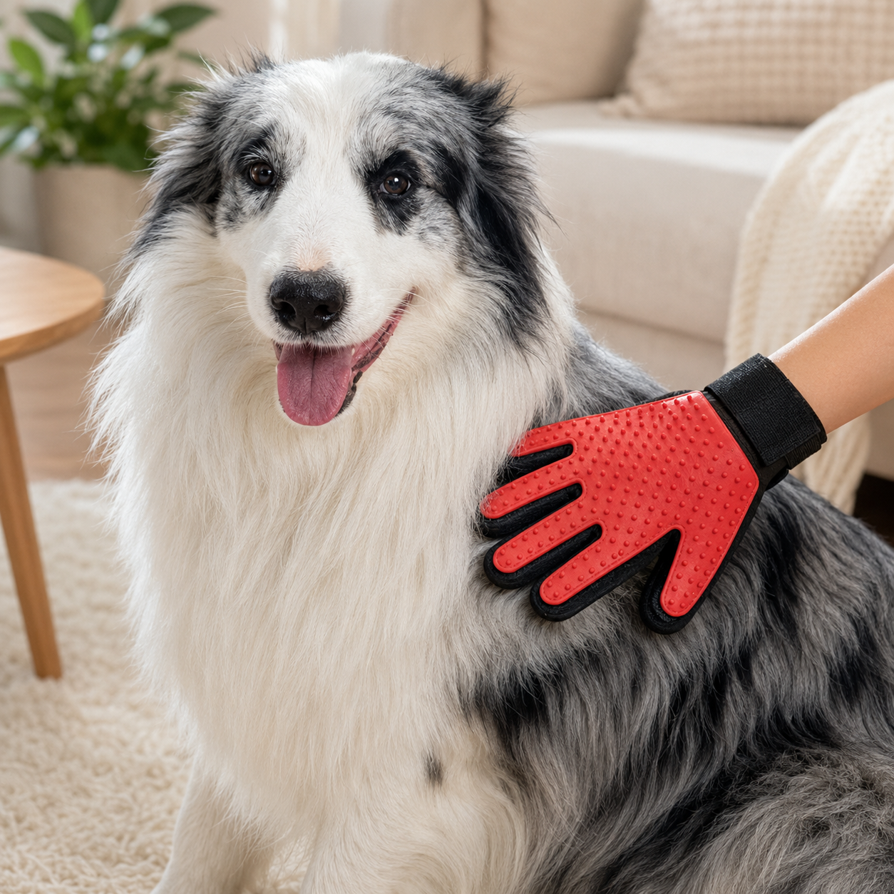 Grooming Care Pet Hair Remover Roller and Pet Grooming Gloves, Deshedding