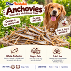 Dried Whole Anchovies for Dogs & Cats | Single-Ingredient, Omega-Rich Treat