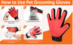 Grooming Care Pet Hair Remover Roller and Pet Grooming Gloves, Deshedding