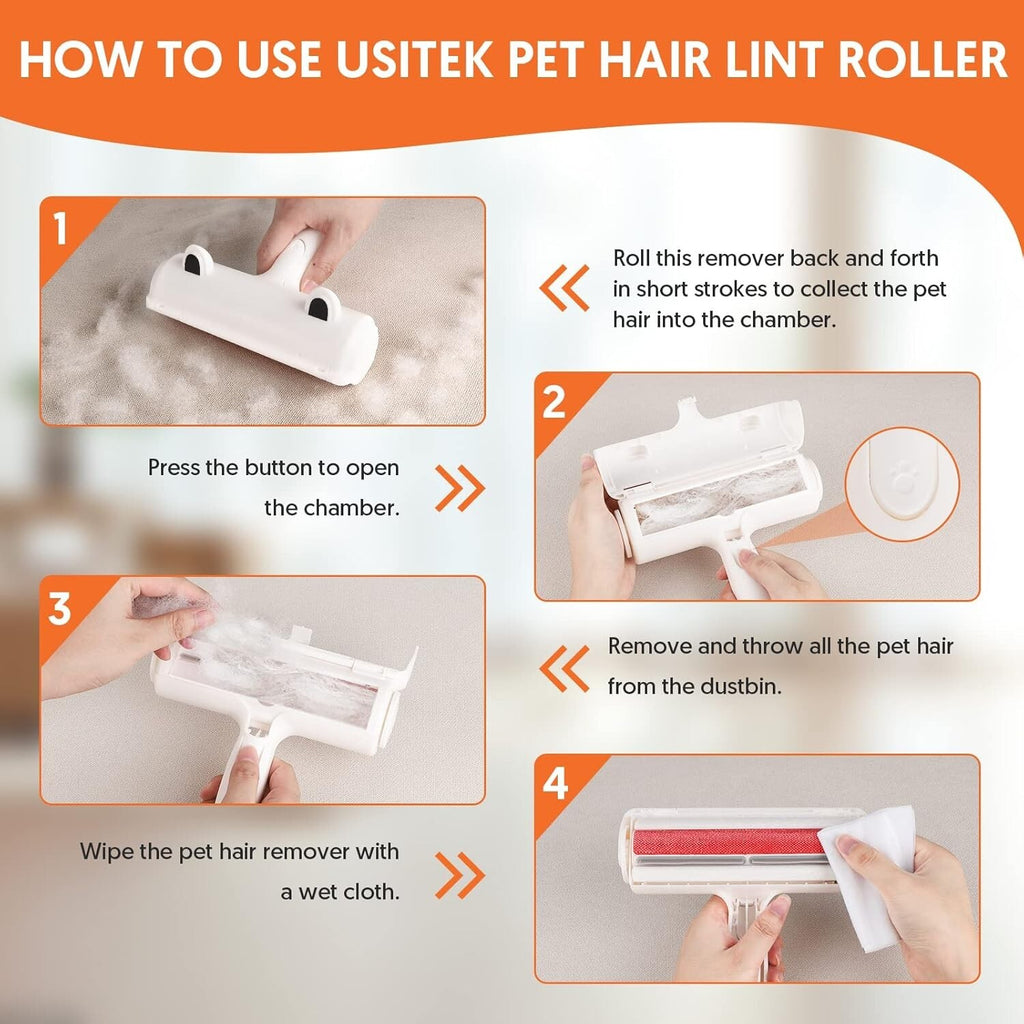 Grooming Care Pet Hair Remover Roller and Pet Grooming Gloves, Deshedding