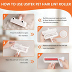 Grooming Care Pet Hair Remover Roller and Pet Grooming Gloves, Deshedding