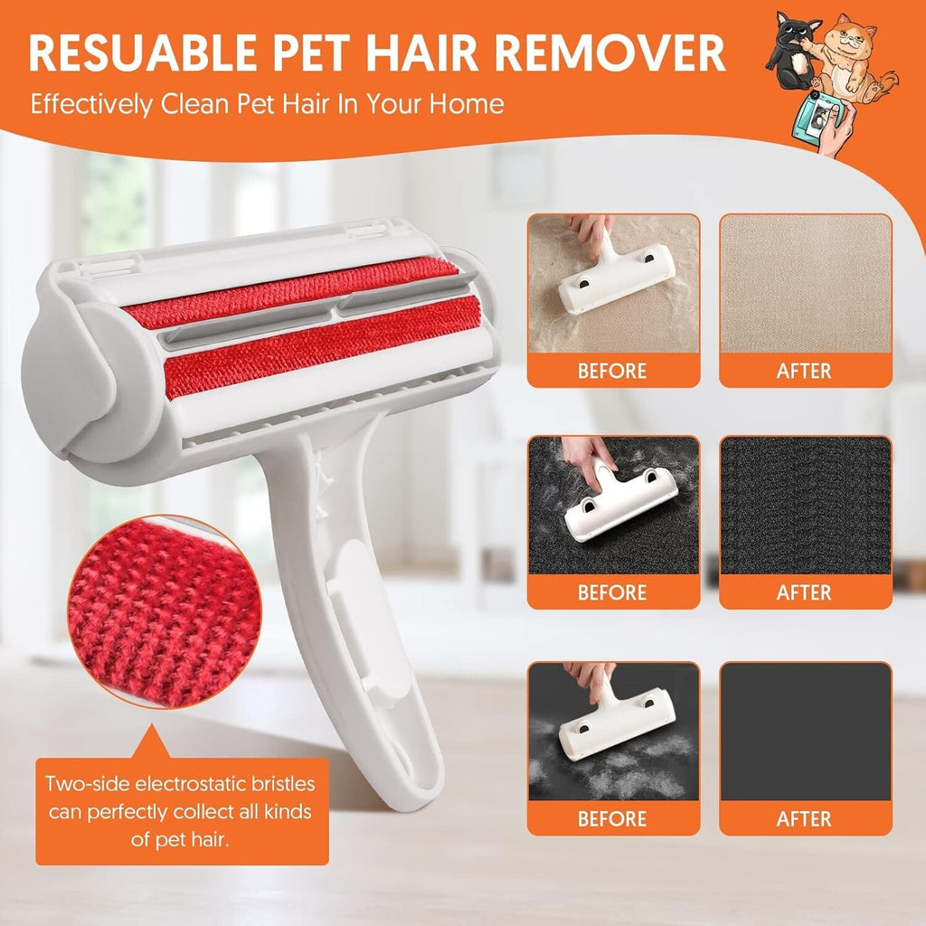 Grooming Care Pet Hair Remover Roller and Pet Grooming Gloves, Deshedding